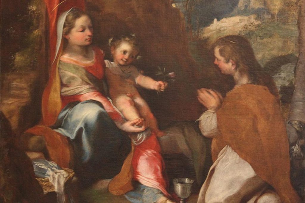 Federico Barocci. Virgen con el Niño y San Juan (detalle)