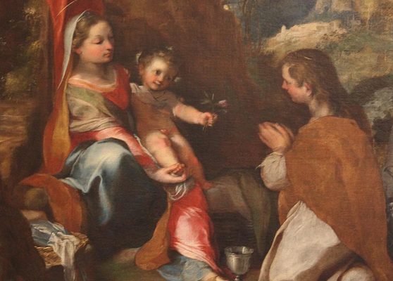 Federico Barocci. Virgen con el Niño y San Juan (detalle)