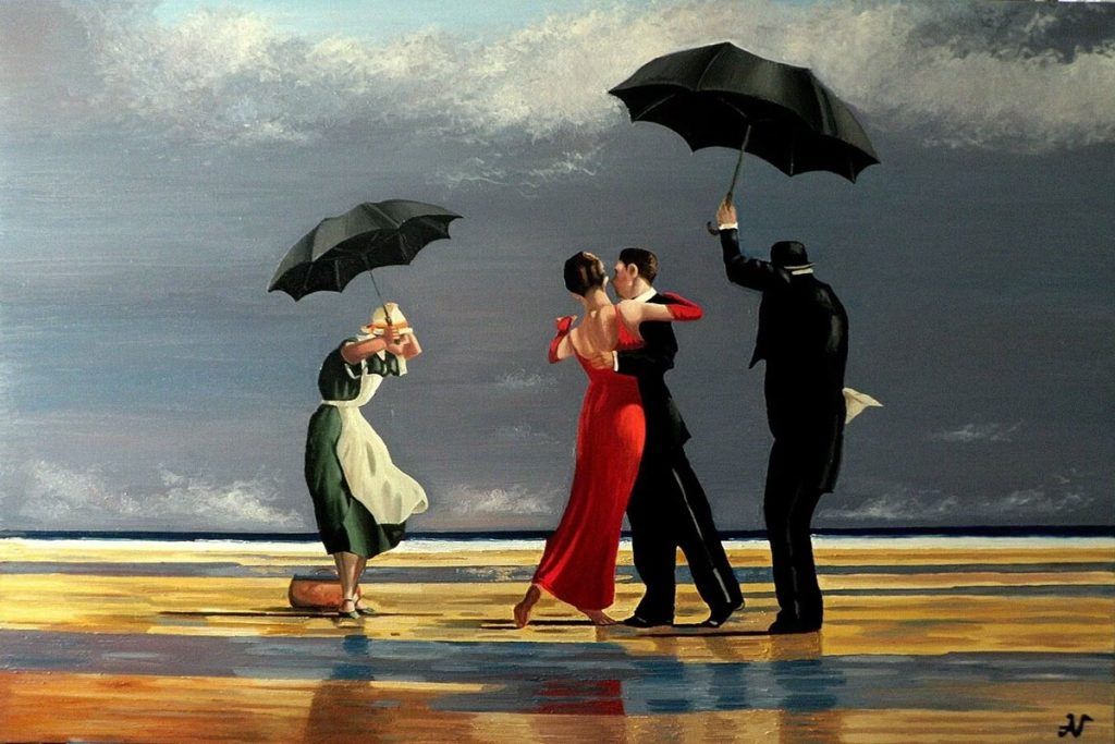 Jack Vettriano, The singing butler, óleo sobre lienzo, 1992