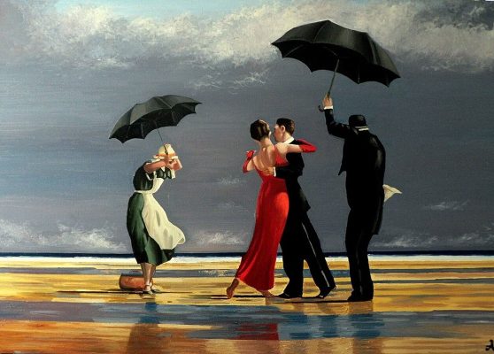 Jack Vettriano, The singing butler, óleo sobre lienzo, 1992