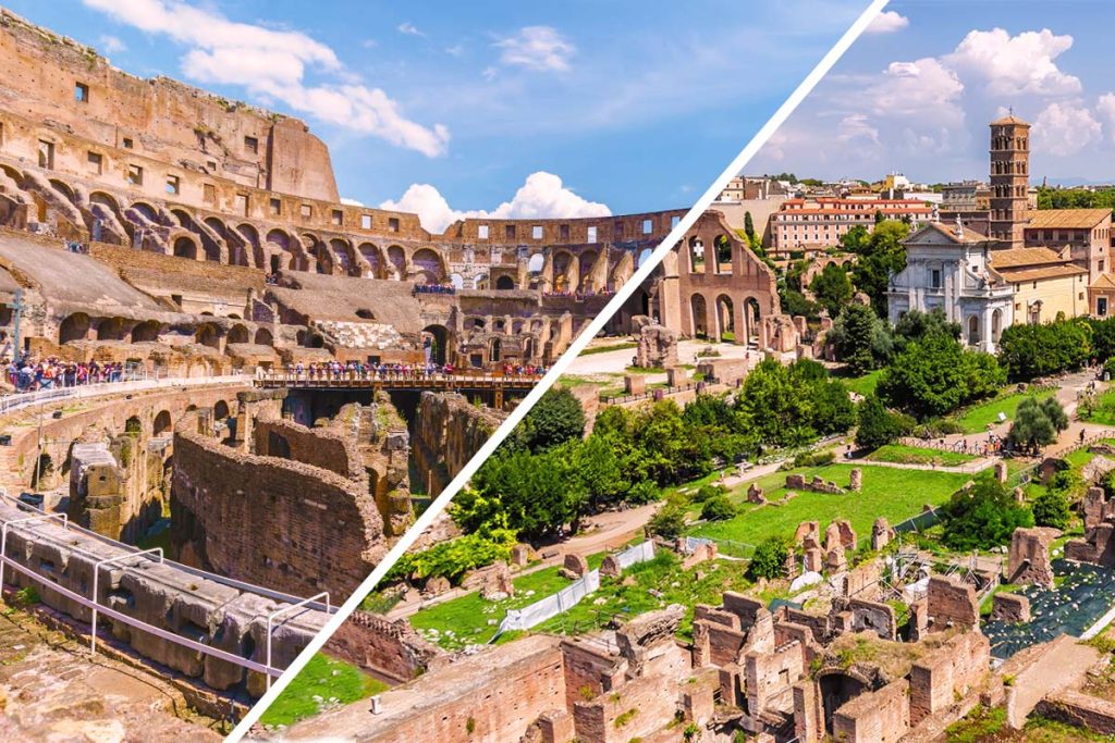 Visita guiada ordinaria al Coliseo + acceso al Foro Romano y al Palatino