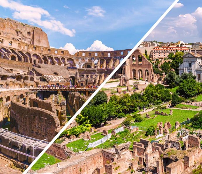 Visita guiada ordinaria al Coliseo + acceso al Foro Romano y al Palatino