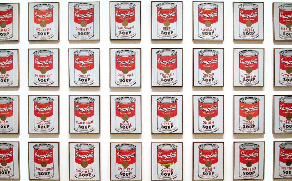 (32) Latas de sopa Campbell's (1962). Andy Warhol. Exposición, Roma