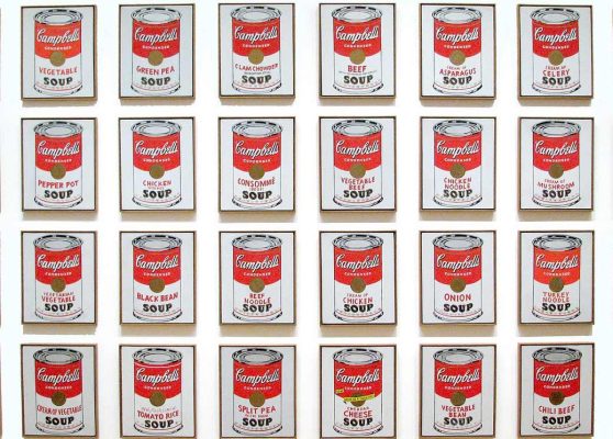 (32) Latas de sopa Campbell's (1962). Andy Warhol. Exposición, Roma